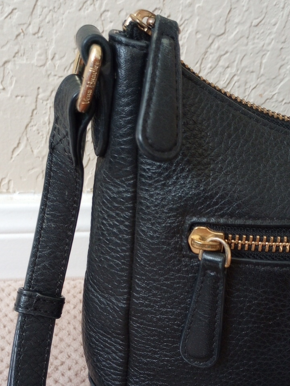 Vera Bradley Pebble Leather Hobo Crossbody Bag - Picture 7 of 11